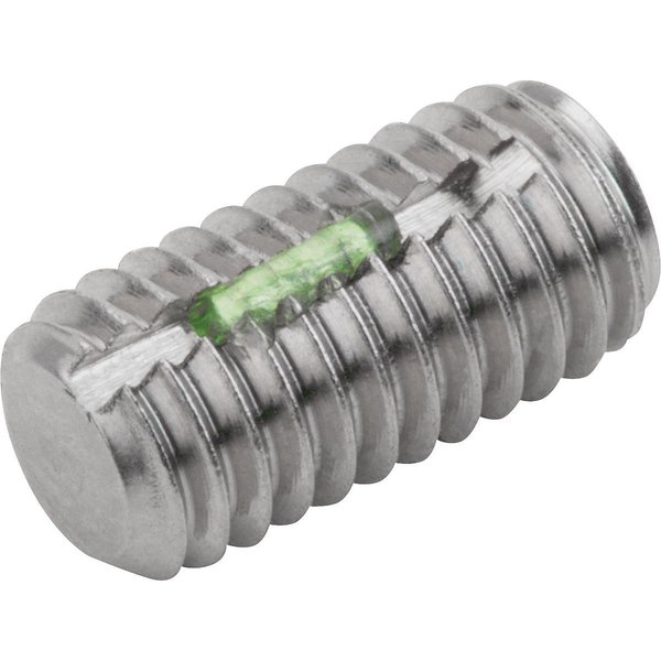 Kipp Grub Screw, Hexagon Socket With Flat Point DIN913, Long-Lok M06X6, Sw=3, Stainless Steel Bright K0707.306X6